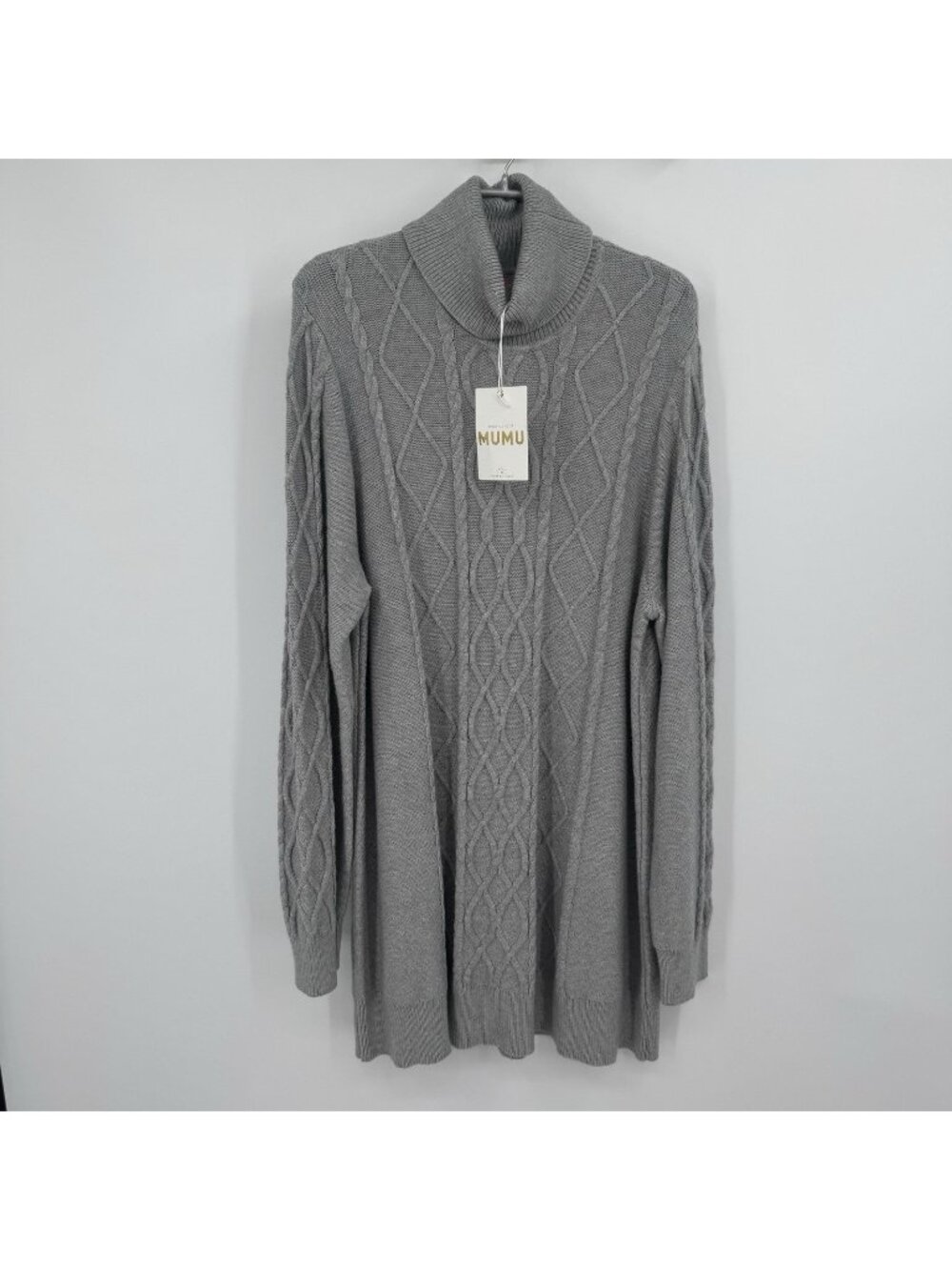 Show Me Your Mumu Montreal Mini Cable Knit Tunic Sweater Dress size XL $168 NWT